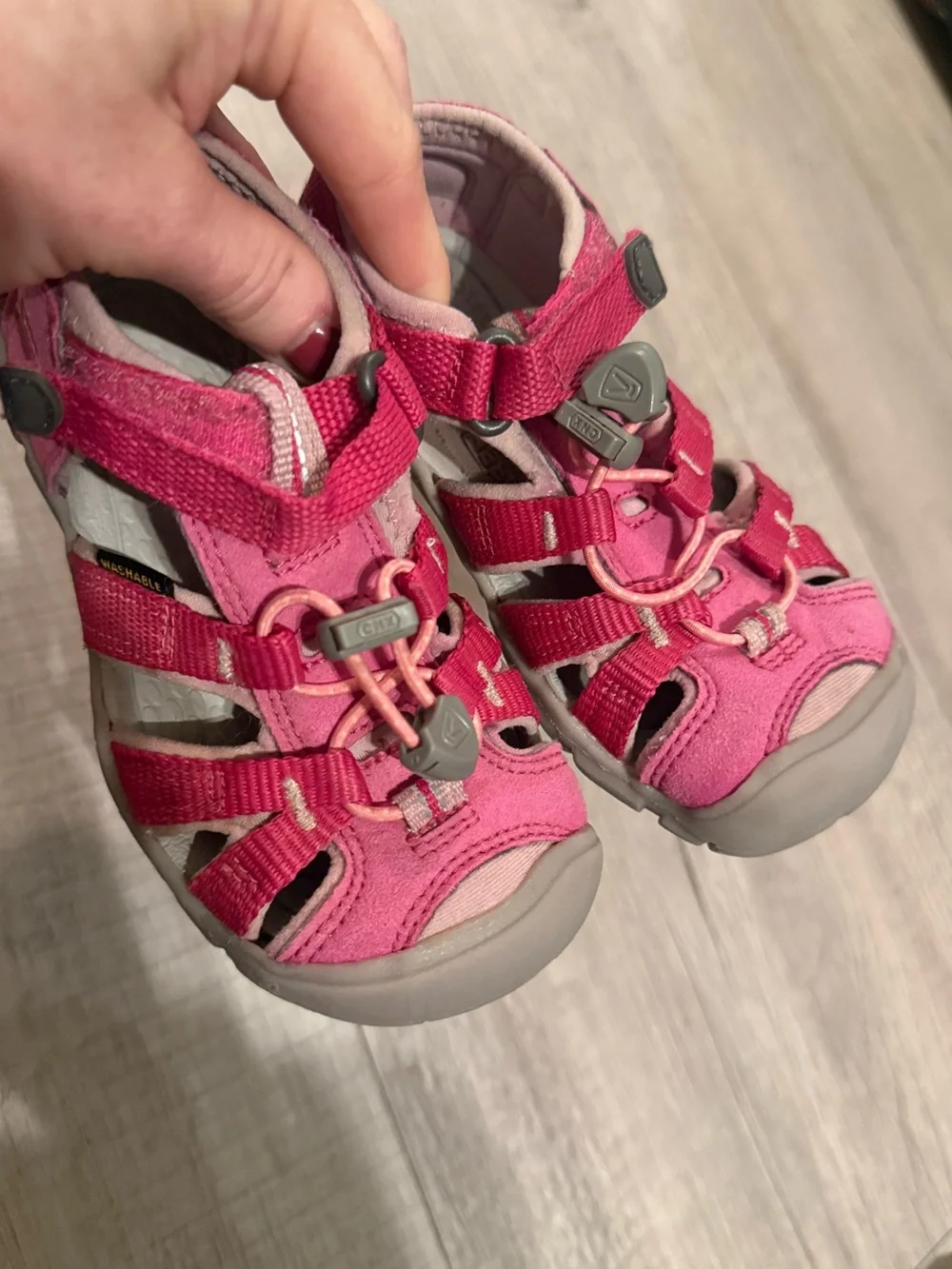 Size 10 Keen Kids Pink Hybrid Hiking Sandals